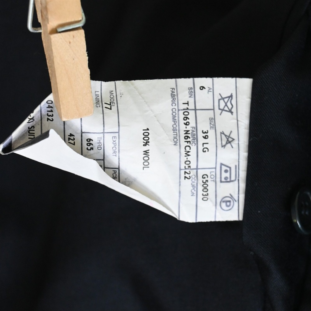 Jos A Bank 36x32 Navy Blue 100% Wool Pleated Front‎ Mens Dress Pants - Picture 7 of 9